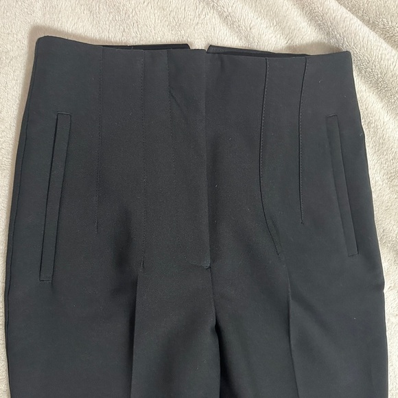 Zara Tapered Pleaded Black Trouser Dress Pants Size XS Women’s - Picture 3 of 9